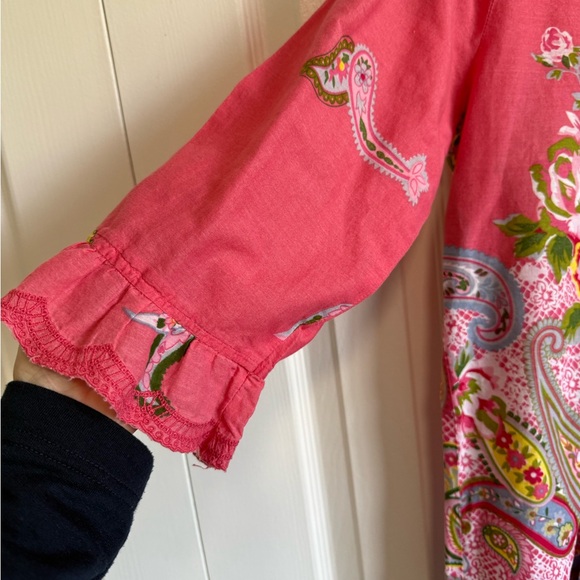NWOT- ONESEASON Paisley/ floral Pink Blouse. L - Picture 4 of 9